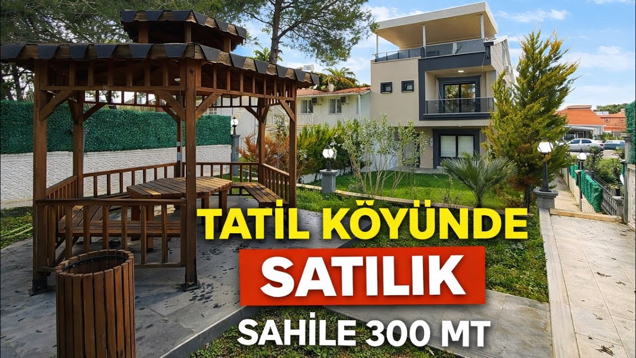 DENİZE SIFIR SİTE İÇERİSİNDE 4+1 AYRI MUTFAK EŞYALI LÜKS VİLLA/ 142