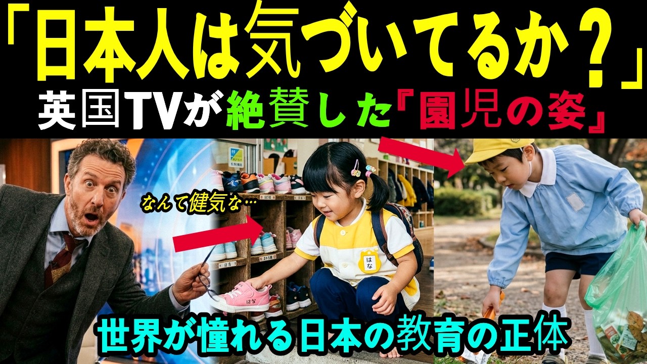 【海外の反応】「日本人はこの凄さに気づいてるのか？」英国TVが絶賛した日本の園児たち！世界が驚愕した教育文化とコメント殺到の衝撃の理由