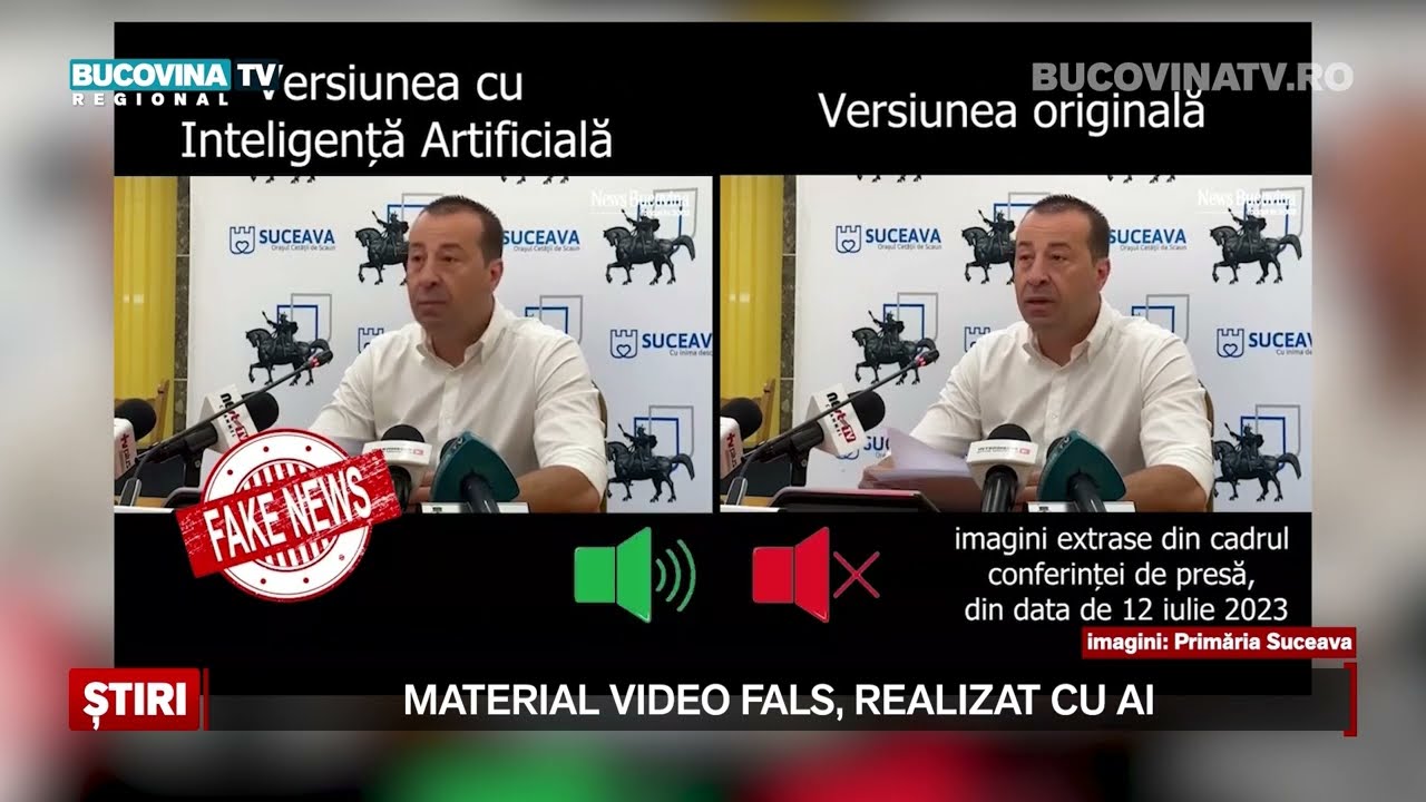 Material video fals, realizat cu AI