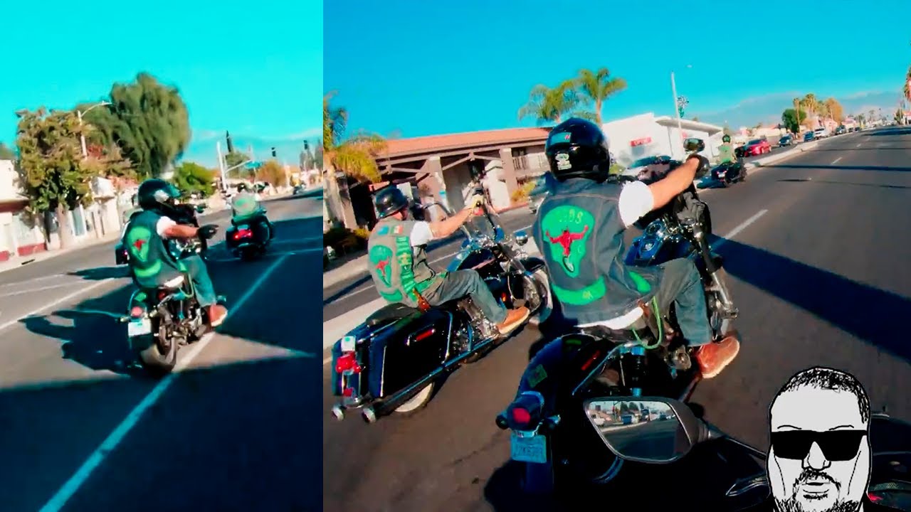 Biker Crew Tries Stopping Rider From Passing | BIKER VS BIKERS | Crazy Hectic Biker Moments