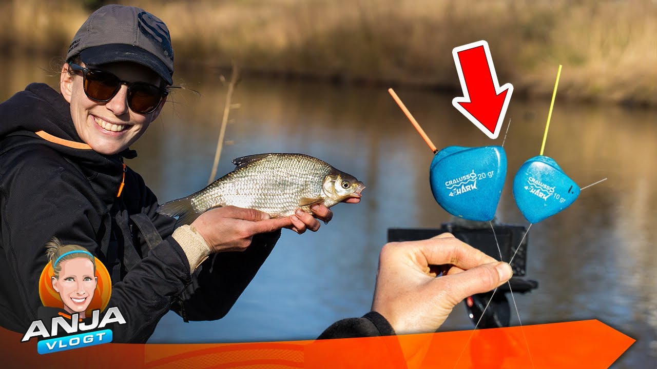 VISSEN MET VLAGDOBBERS OP STROMEND WATER