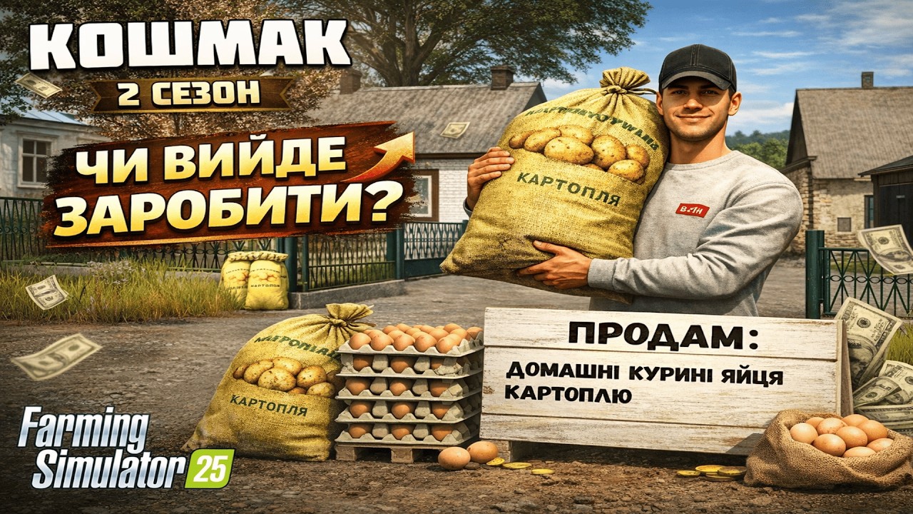 🇺🇦ЖИТТЯ СІЛЬСЬКОГО ХЛОПЦЯ – 2 СЕЗОН ПОЧАВСЯ!🌾🚜КОШМАК🌾🌻.Проходження українською🚜/FS25 UA