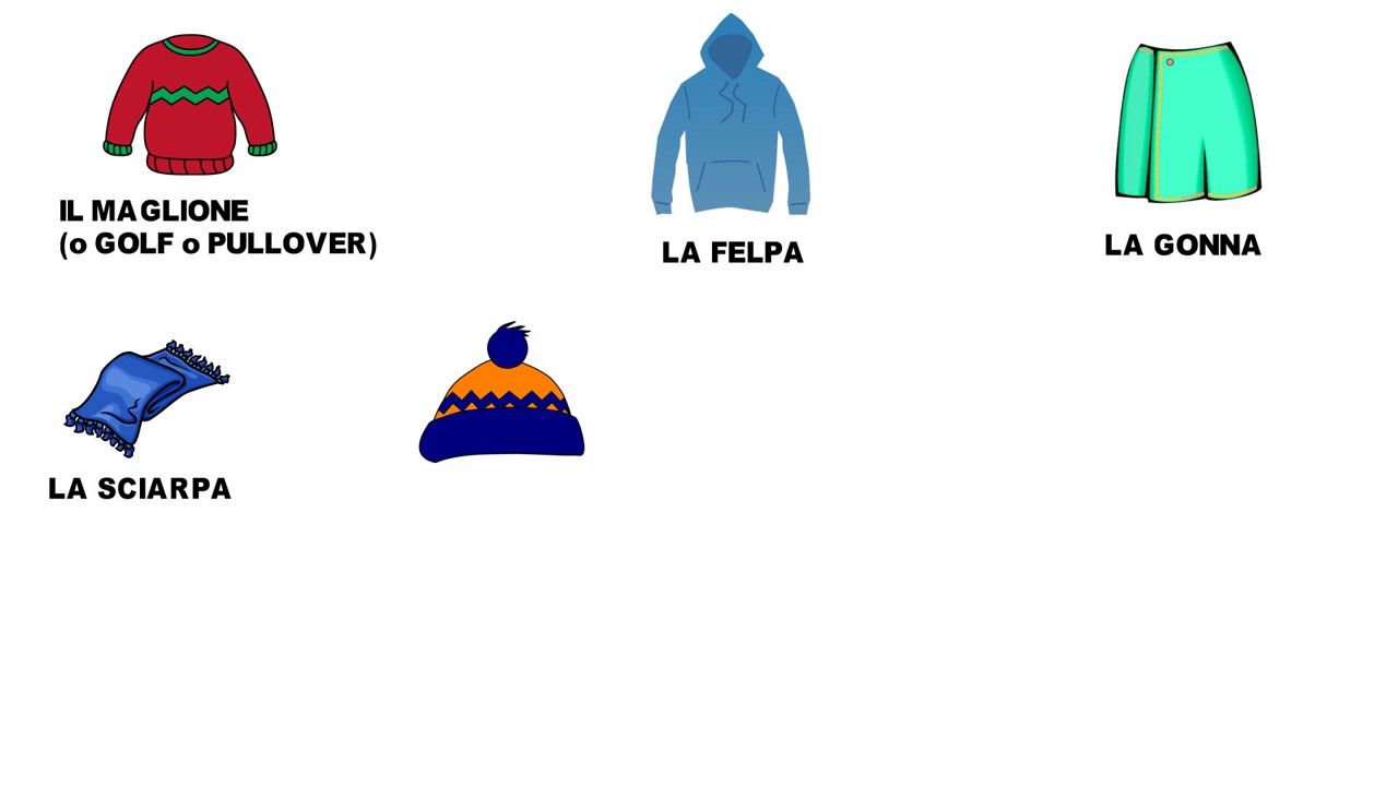 L'ABBIGLIAMENTO INVERNALE (lessico)