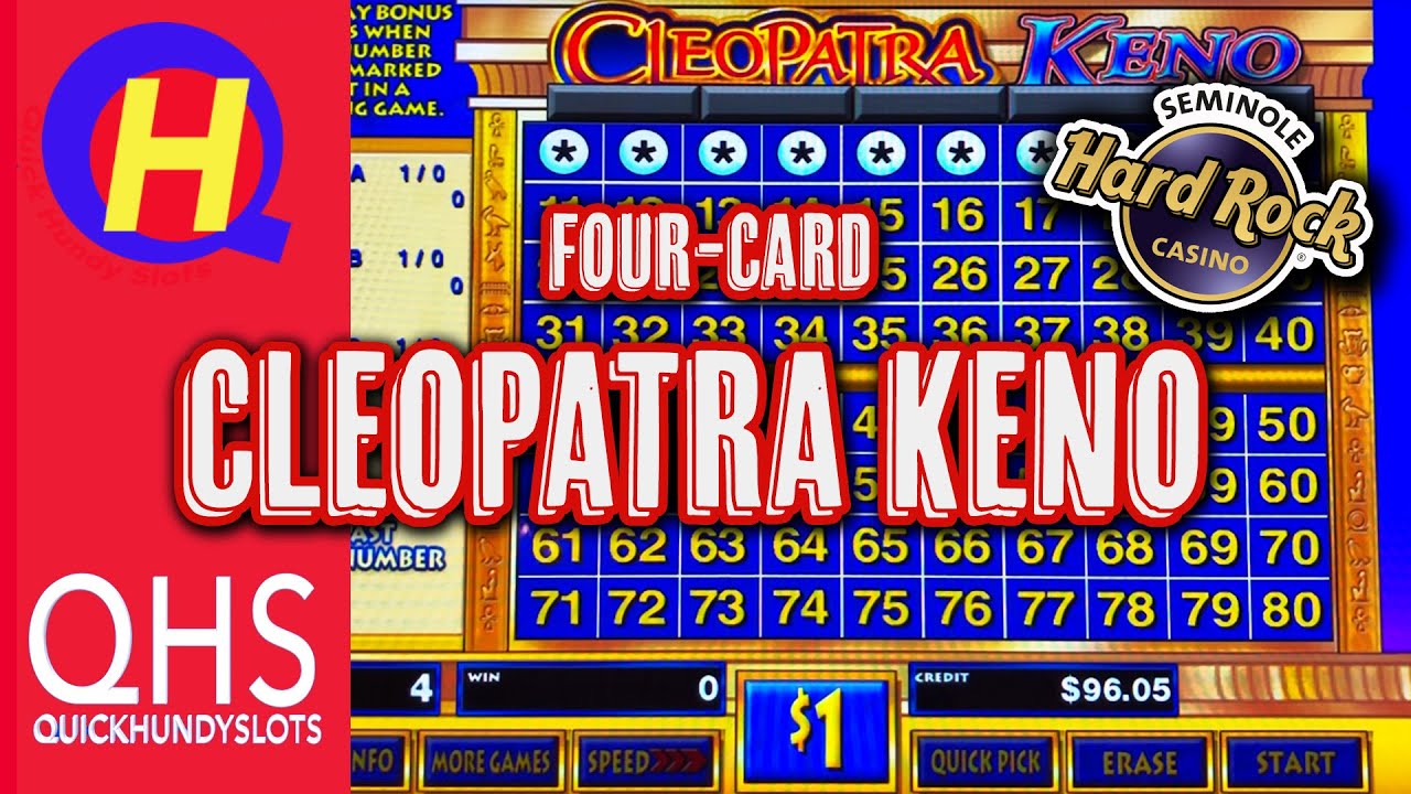 Four-Card Cleopatra KENO from Seminole Hard Rock Tampa #KENONATION