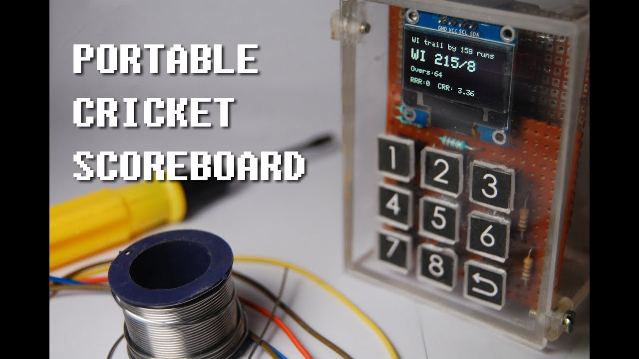 Portable Cricket Scoreboard using NodeMCU