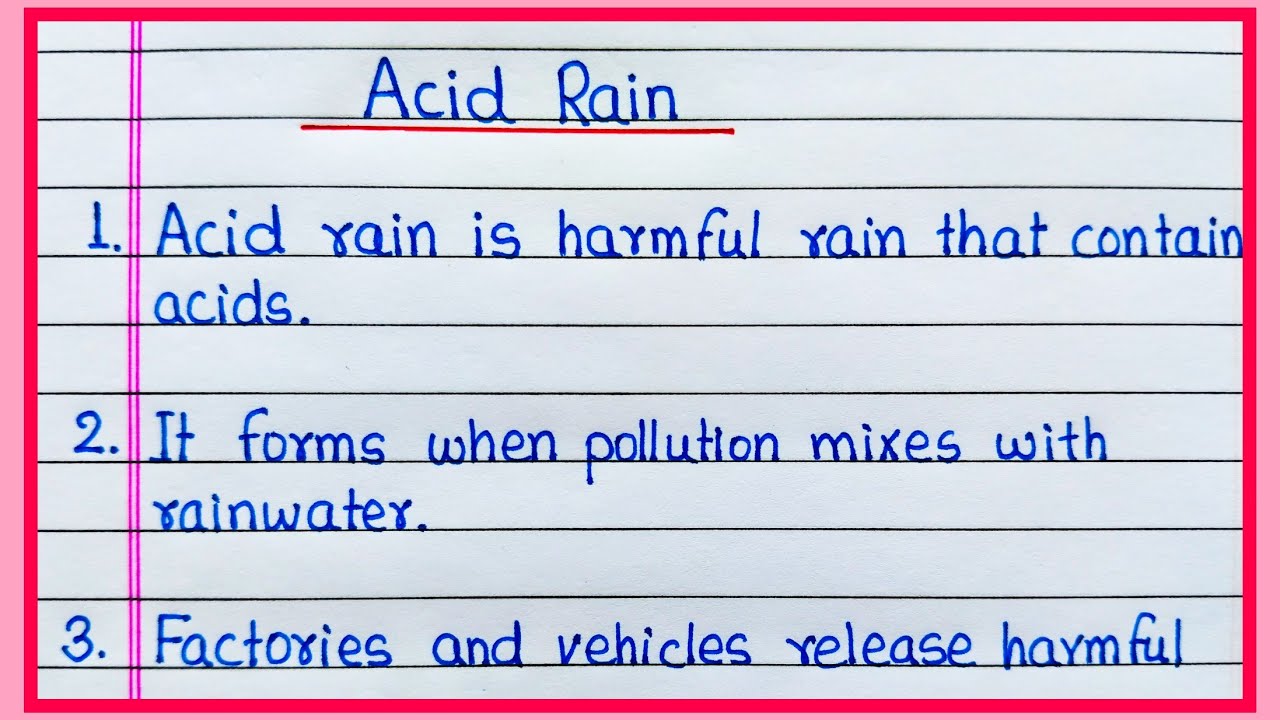 10 lines about Acid Rain | Essay on Acid Rain | Acid Rain Essay | What is Acid Rain | Acid Rain