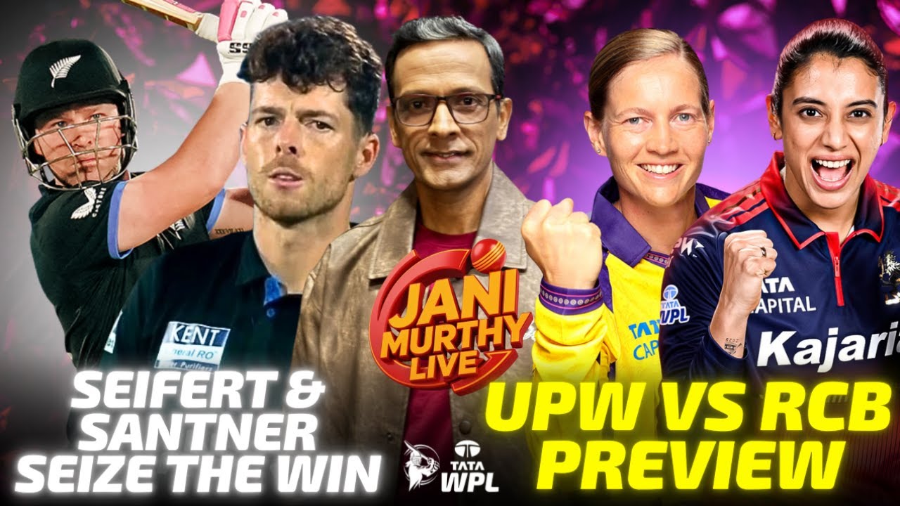 Seifert and Santner seize the win! | UPW vs RCB Match Preview | TATA WPL 2026 | Live with Jani🔴
