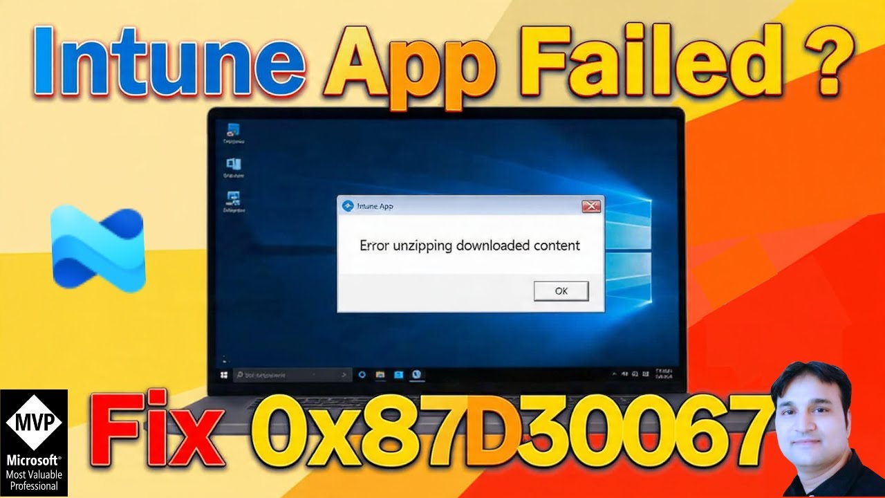 Ошибка развертывания приложения Intune win32 | Исправление ошибки 0x87D30067 | Ошибка распаковки ...