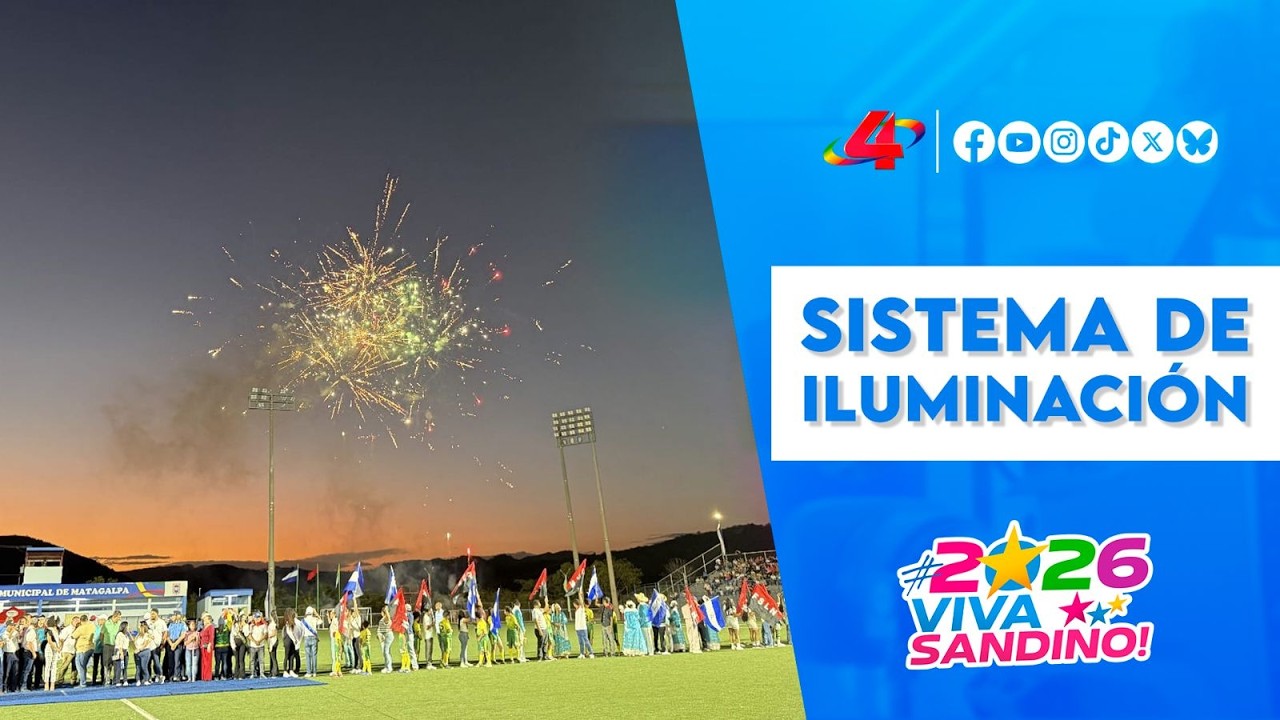 Nuevo sistema de iluminación en el Estadio de Fútbol de Matagalpa 🏟️