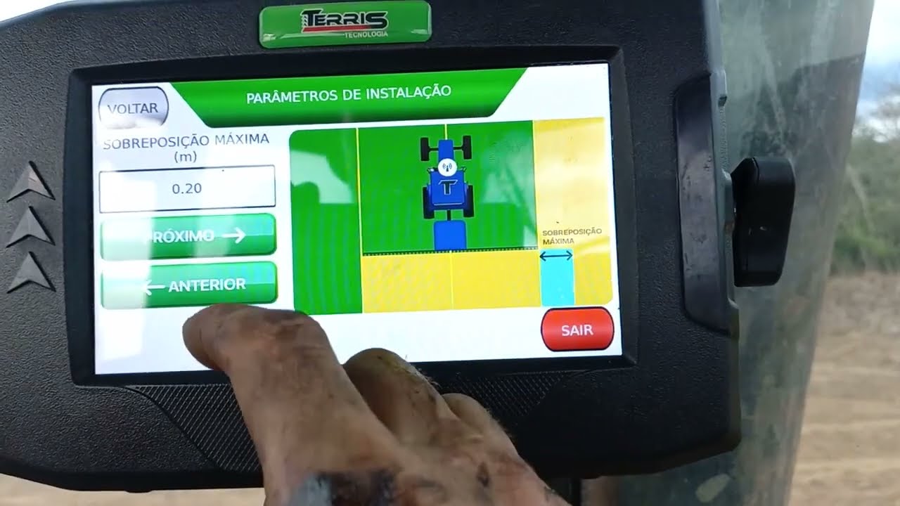 GPS agrícola, GT 500, TERRIS - Configuração