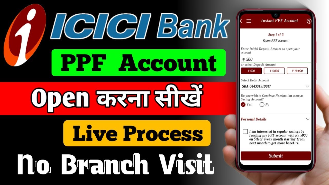 ICICI bank ppf account opening | how to open ppf account in icici bank online