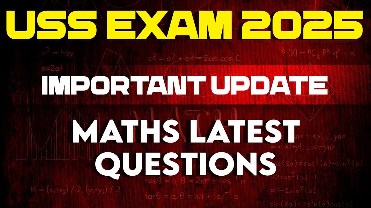 Class 7 Maths | USS Exam 2025 Important Update | Maths Latest Questions | Eduport