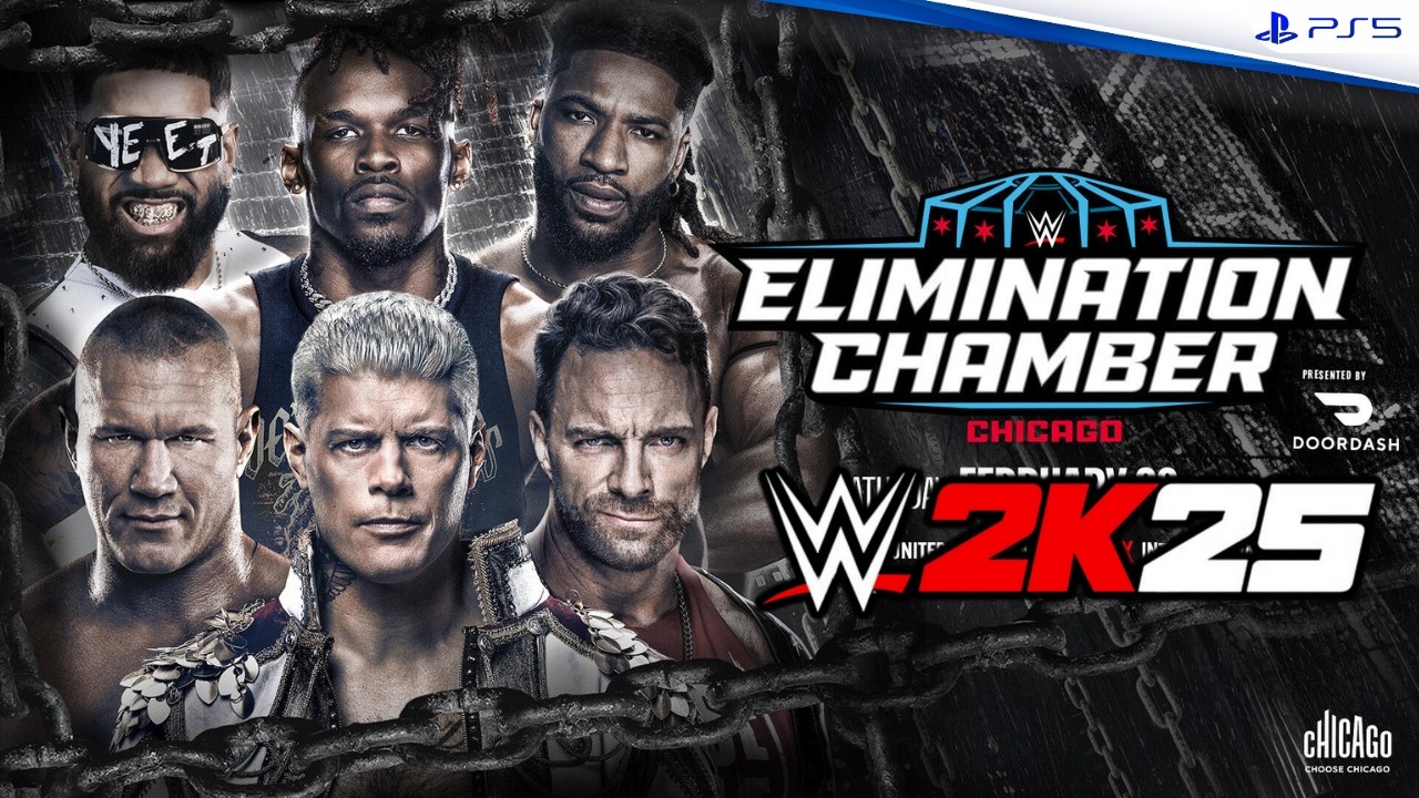 Elimination Chamber Match (Randy v Cody v LA Knight v Jey v Trick v Je'Von) | WWE 2K25 PS5