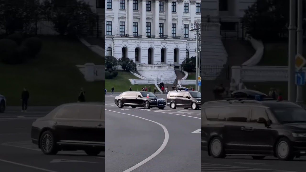 Putin's motorcade was spotted on the streets of Europe, escorted by 500 tanks, powerful presence