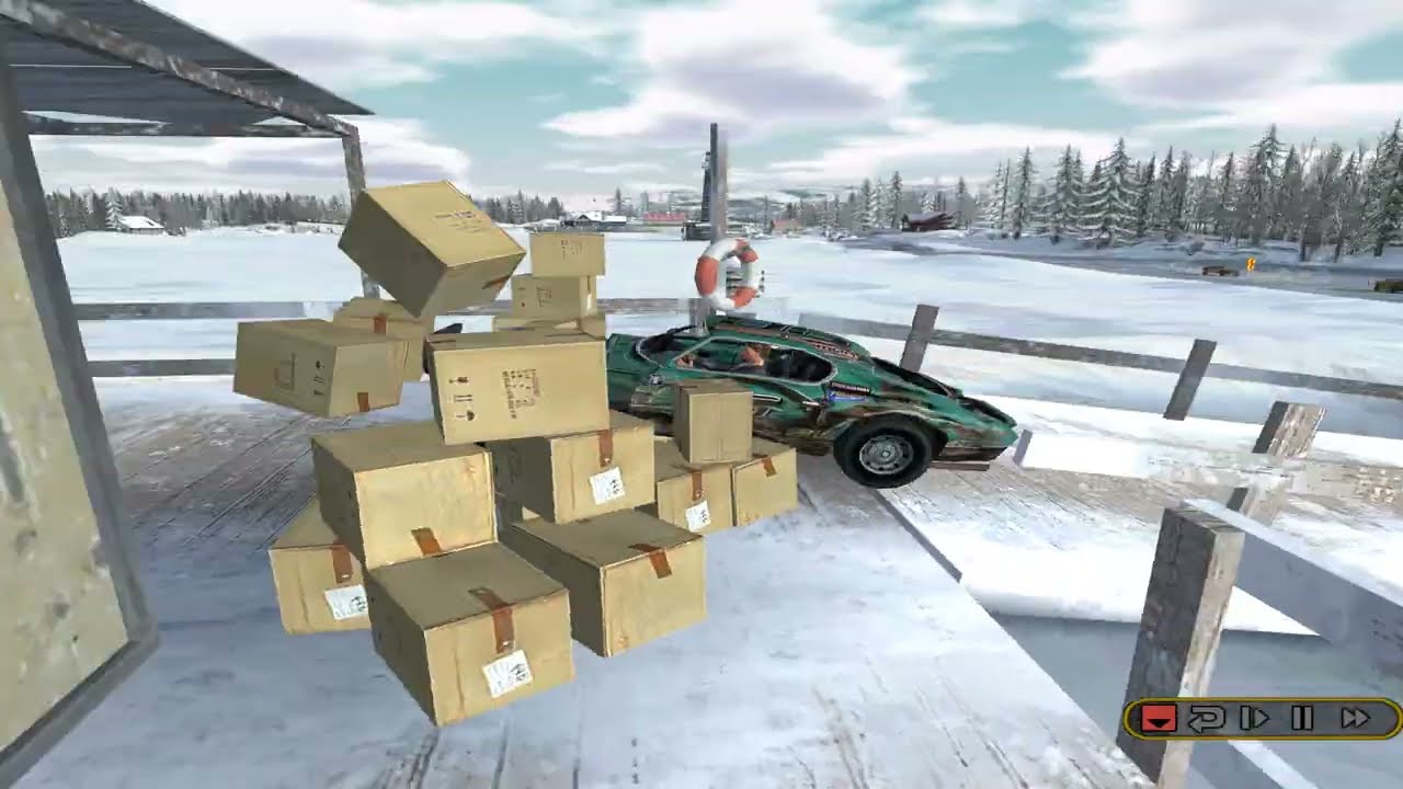 FlatOut Gameplay carnage Crazy race Track replay #19 (Racing Stock car Gaming)