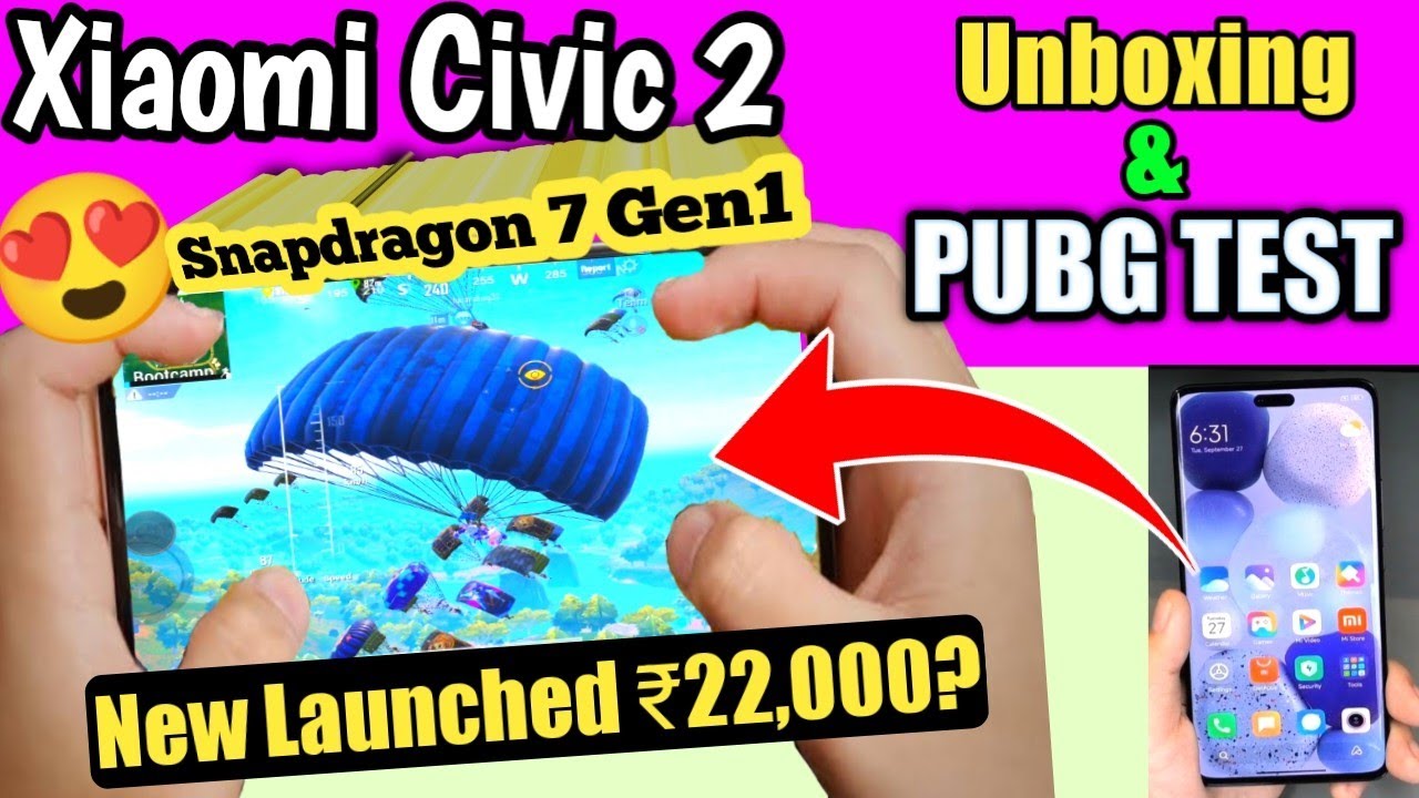 Xiaomi Civic 2 Pubg Test 🔥 Xiaomi Civic 2 Unboxing in Hindi 🔥 Xiaomi Civic 2 Pubg Graphics Test