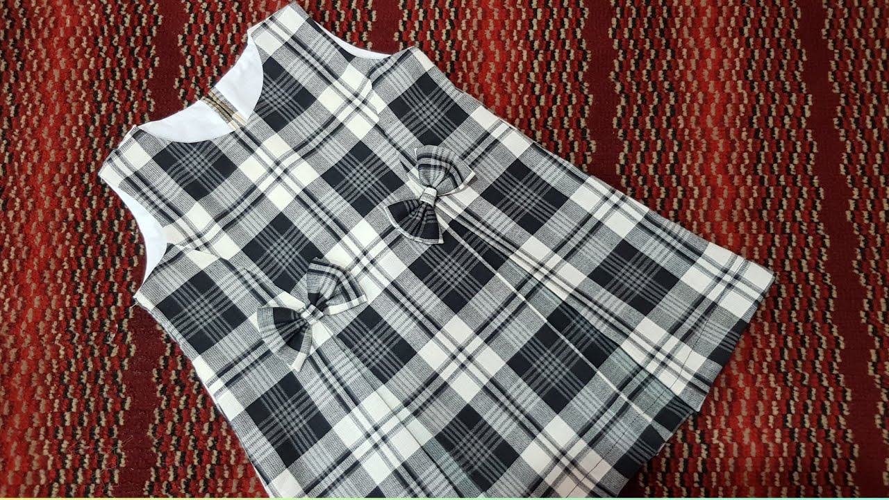 Princess-Cut Box pleated top cutting and stitching for baby girls