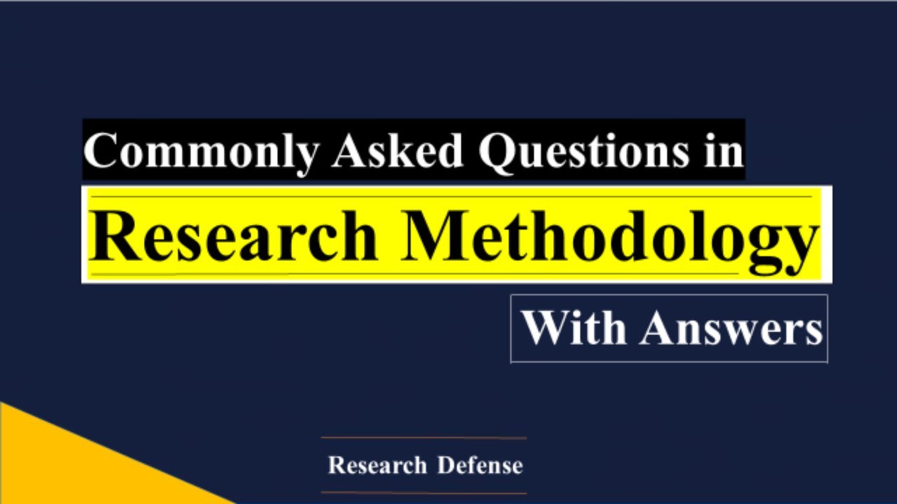 Research Methodology Important Questions and Answers | Oral Defense Questions |Title Defense