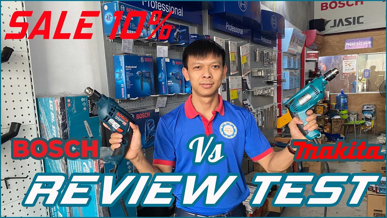 Review test Makita 6412 Vs Bosch GBM 10RE - Giảm gi&aacute; sản phẩm test thử