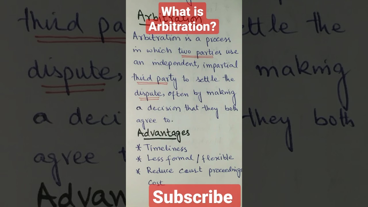 What is Arbitration?