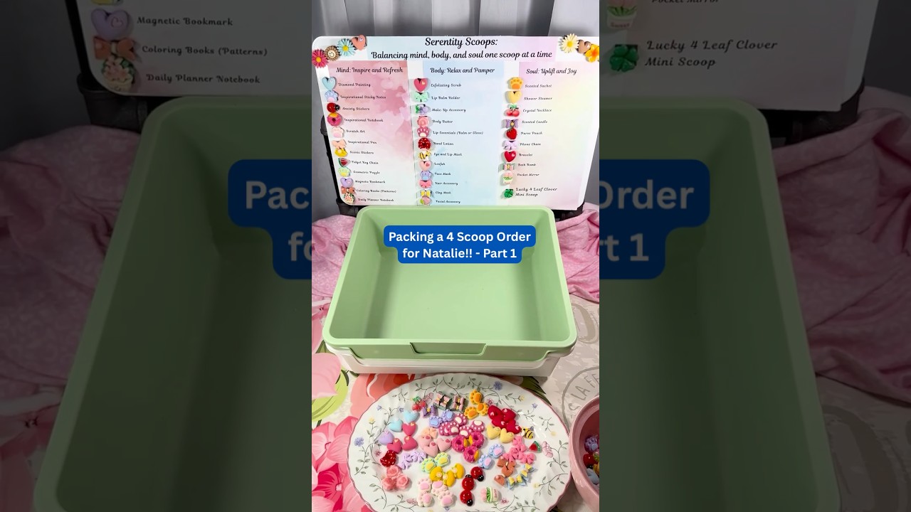 Part 1 - packing a 4 scoop order for Natalie! #asmr  #mysteryscoop #smallbusiness