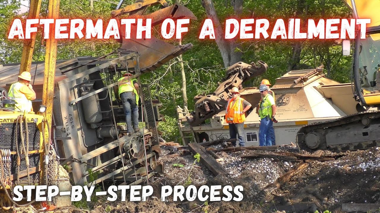 AFTERMATH of a derailment step-by-step process of clean-up to reopening the line