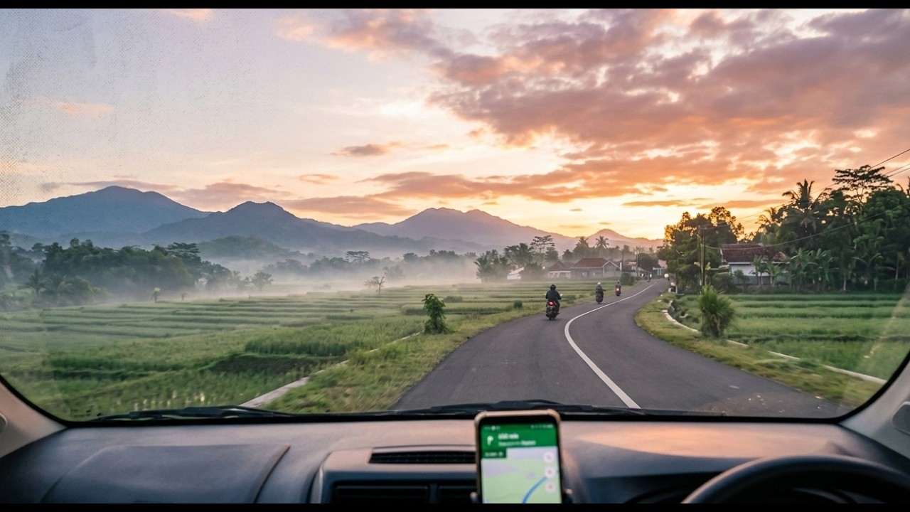 Carvlog Pagi Jombang ke Mojokerto | Suasana Jalan yang Tenang
