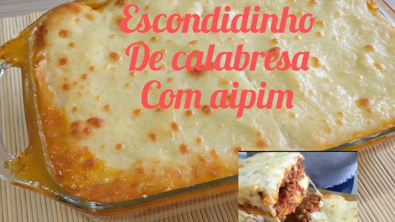 ESCONDIDINHO de calabresa/ com aipim/e bacon/