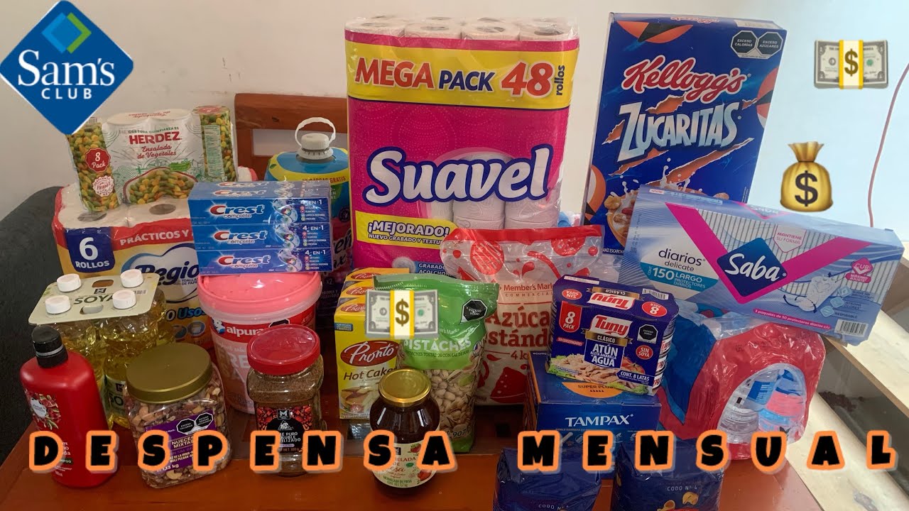 DESPENSA MENSUAL EN SAMS CLUB ✅💰TE DEJO PRECIOS 💸#despensa  #despensaquincenal #despensamensual 