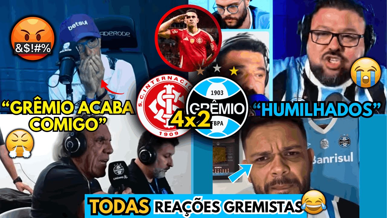 O FARID SURTOU! 😱 REAÇÕES INSANAS AO MASSACRE DO INTER NO GRENAL (4X2)!