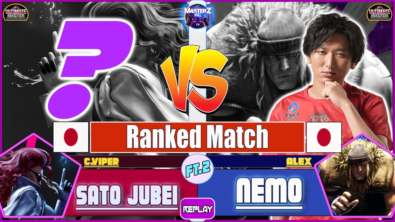 SF6 REPLAY 🔥 SATO JUBEI (C.viper) VS NEMO (alex) 🔥 High level gameplay