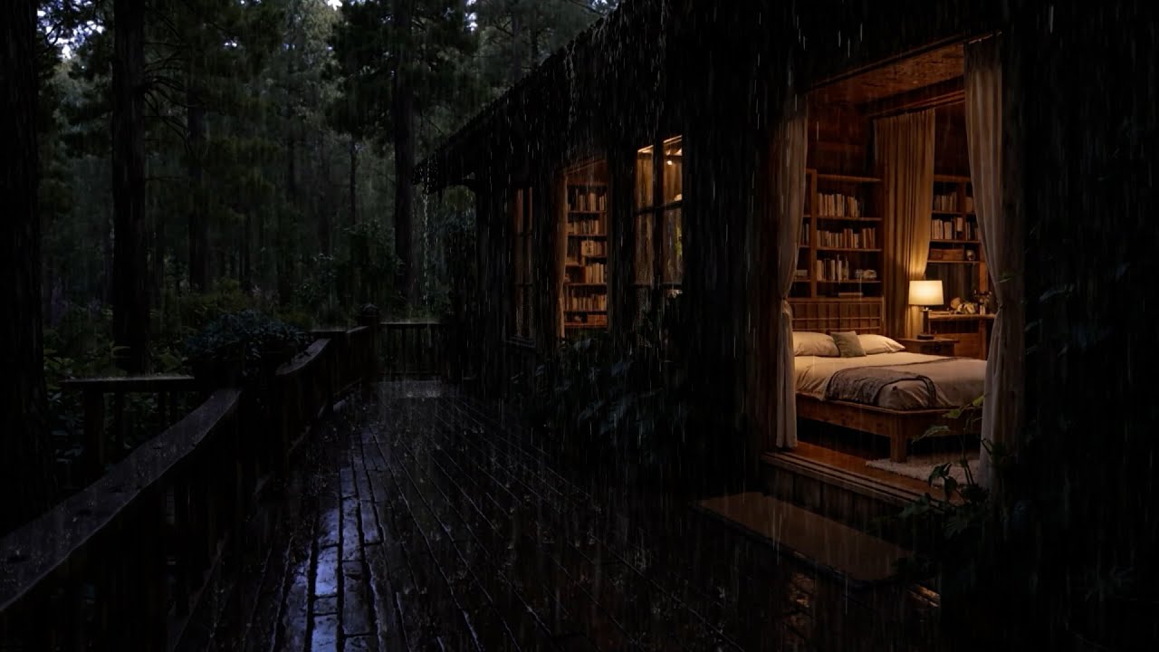 Rain Sounds for Sleep - 99% Of People Fall Asleep Instantly With Rain On Window At Night