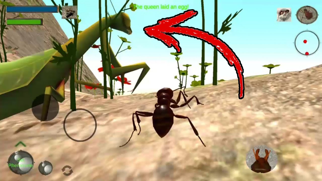 Ants Componotus Vs Praying Grasshopper - Adventure Of The Ant - Simulation 3D - Gameplay Android