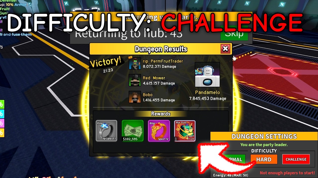 OMGG!!..I Completed HARDEST Difficulty in Dungeon Update! (INSANE REWARDS) Blox Fruits