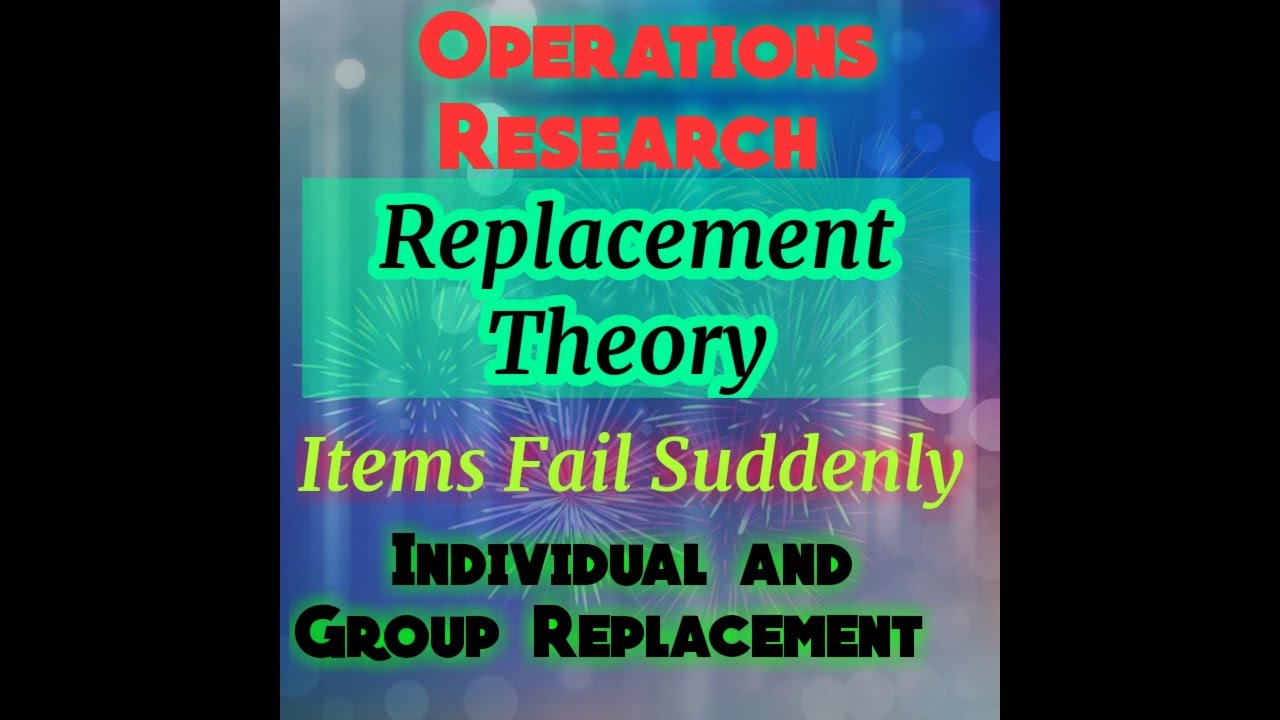 Replacement of items that fails suddenly- Individual and Group Replacement