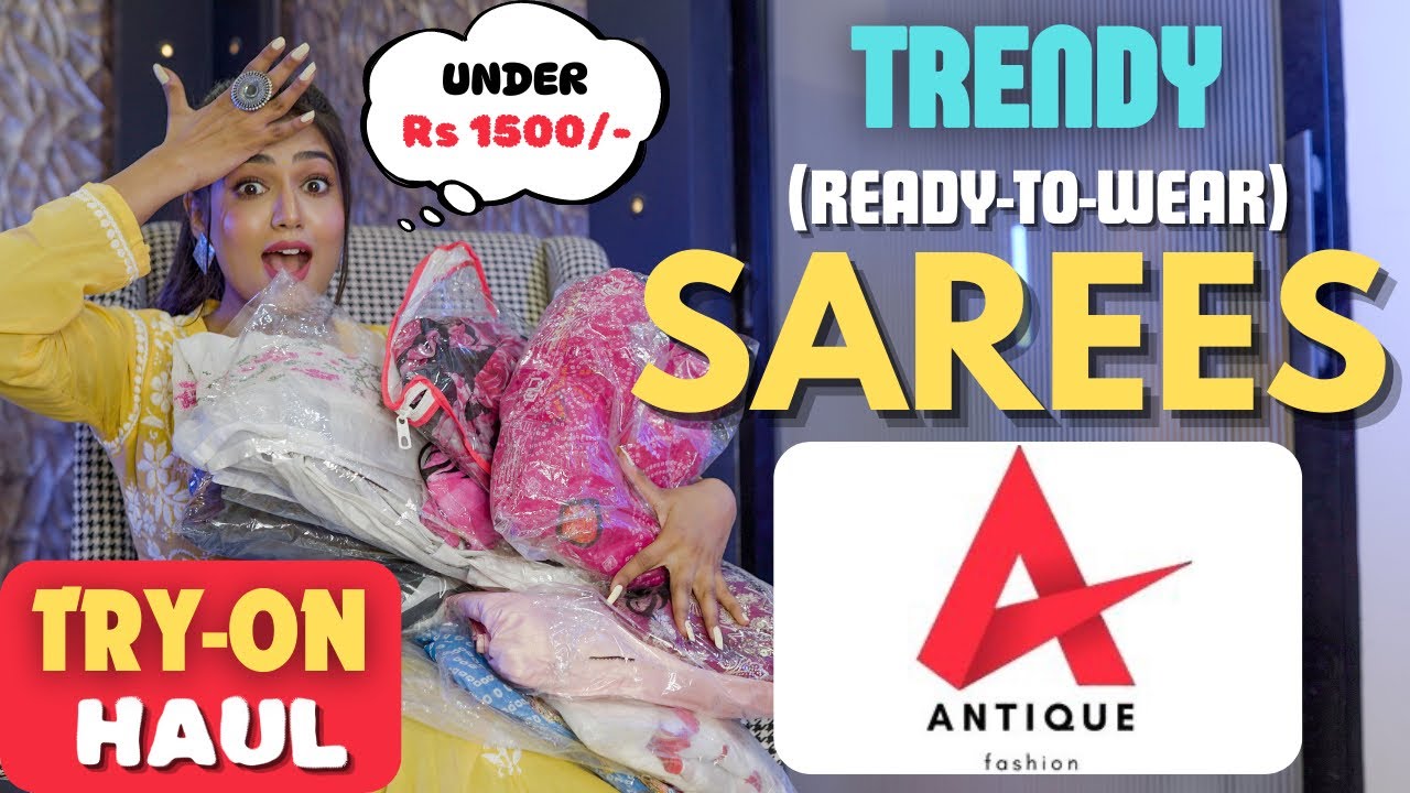 Latest Ready to wear *saree* from an Instagram page *ANTIQUE FASHION* |Tryon|Honest Review|gimaashi