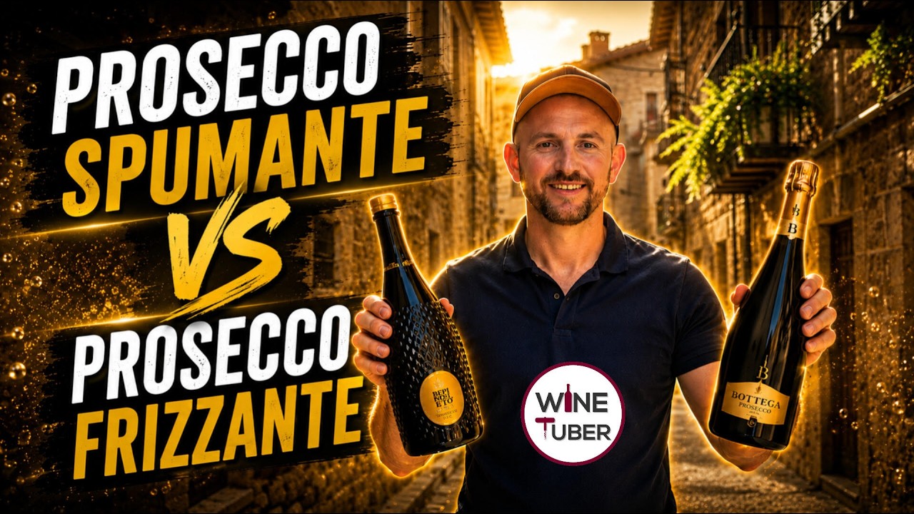 The difference between Prosecco Frizzante and Prosecco Spumante | @WineTuber