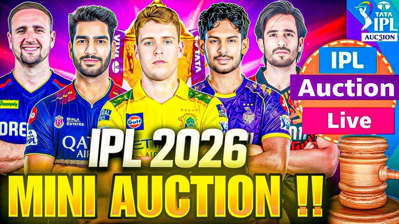 LIVE🔴 কিভাবে দেখবেন IPL Mini Auction 2026 Live | IPL 2026 মিনি অকশন! সময় পরিবর্তন হয়েছে