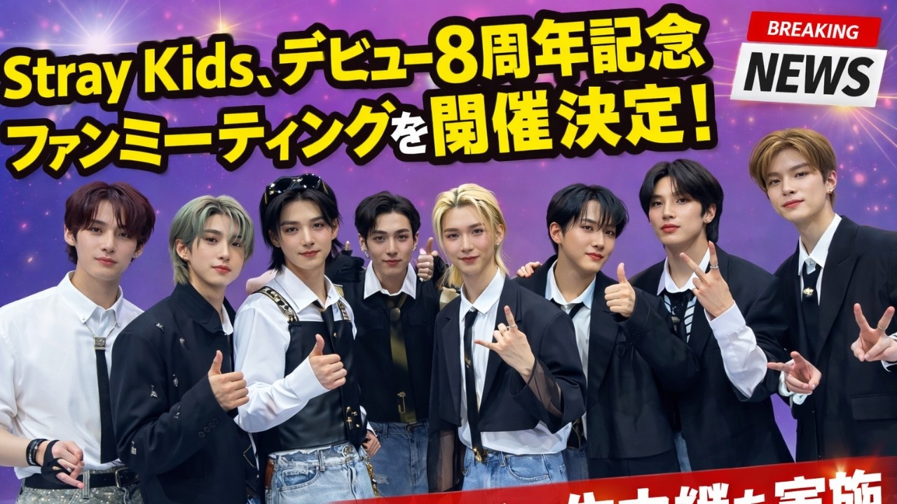 Stray Kids、デビュー8周年で涙の発表…STAYへ特別な約束#StrayKids #STAY #KPOPニュース