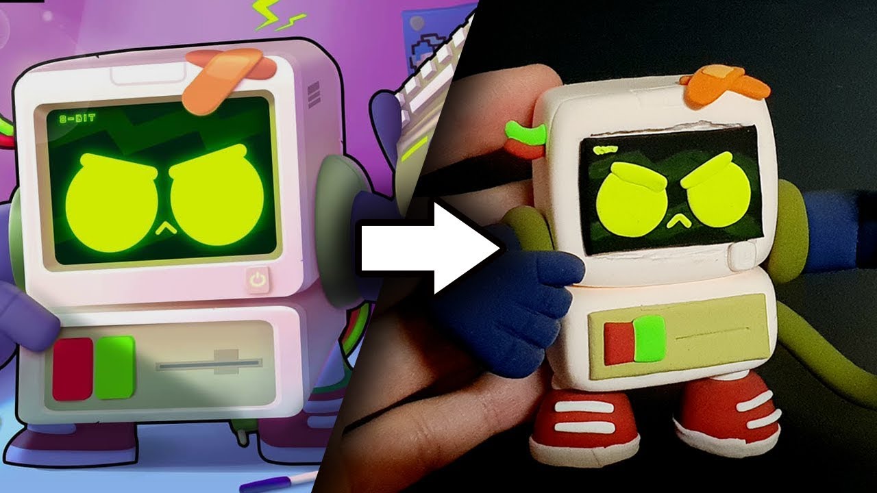 Brawl Stars OLD COMPUTER 8-BIT :: Skin idea Clay-art ( Designed by GEDI )