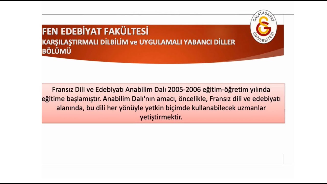 Karşılaştırmalı Dilbilim ve Uygulamalı Yabancı Diller Bölümü
