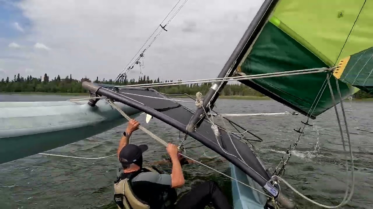 2025 08 10 Solo HobieCat 16 Capsize