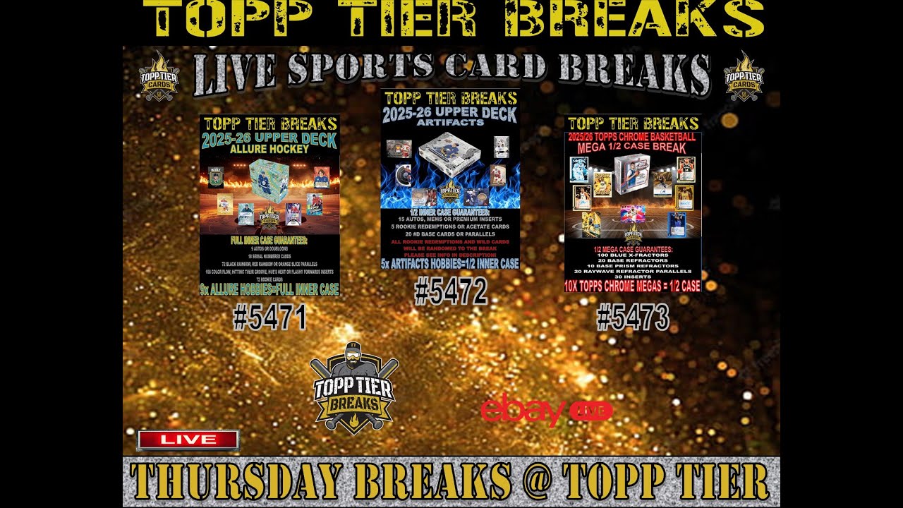 THURSDAY NIGHT BREAKS - 2025-26 UD ALLURE, 2025-26 UD ARTIFACTS, AND 2025-26 TOPPS CHROME BASKETBALL