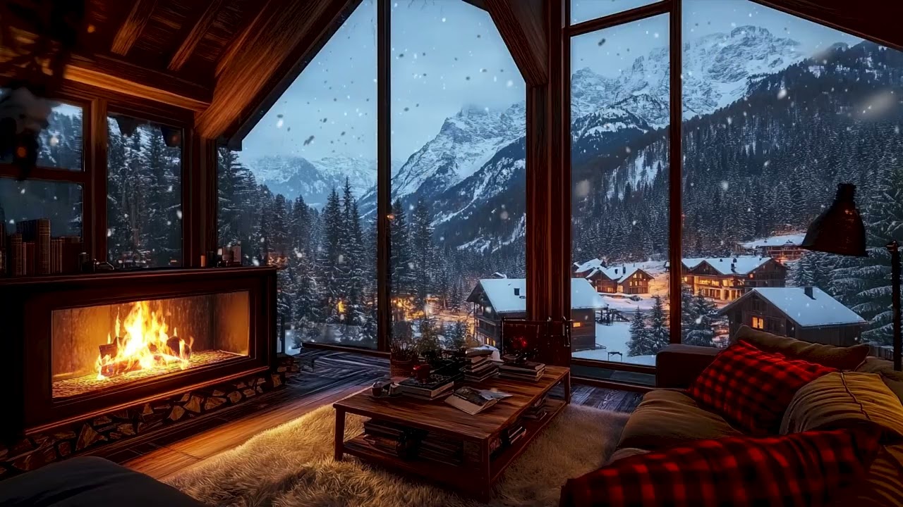 Cold Forest Hideaway Cabin ASMR ❄️ | Fire Sound Therapy for Calm and Rest