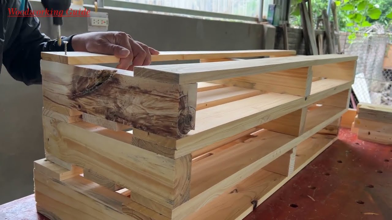 Title: Creative DIY Ideas with Pallets: Building a TV Stand from Pallets.