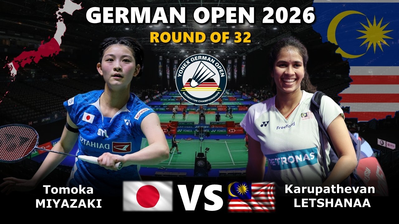 Tomoka MIYAZAKI (JPN) vs Karupathevan LETSHANAA (MAS) | German Open 2026 Badminton