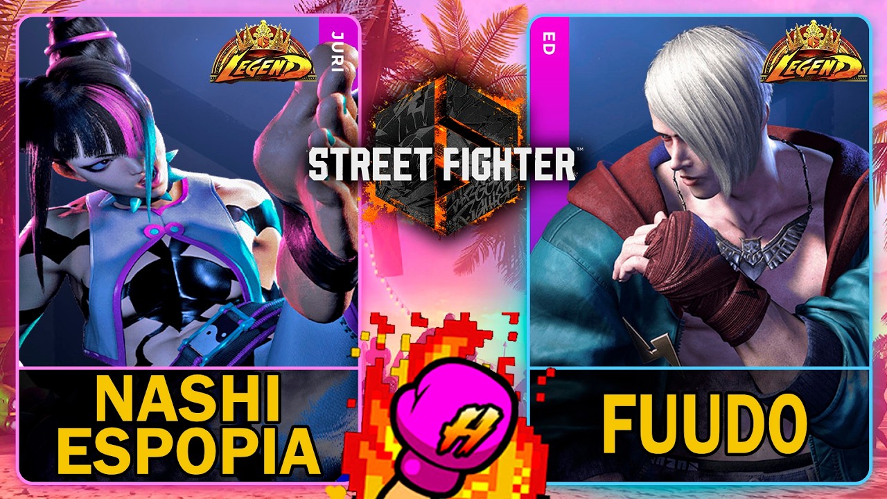 SF6 Nashi Espopia (JURI) VS Fuudo (ED)🥊Street Fighter 6🥊スト6🥊4K 60ᶠᵖˢ