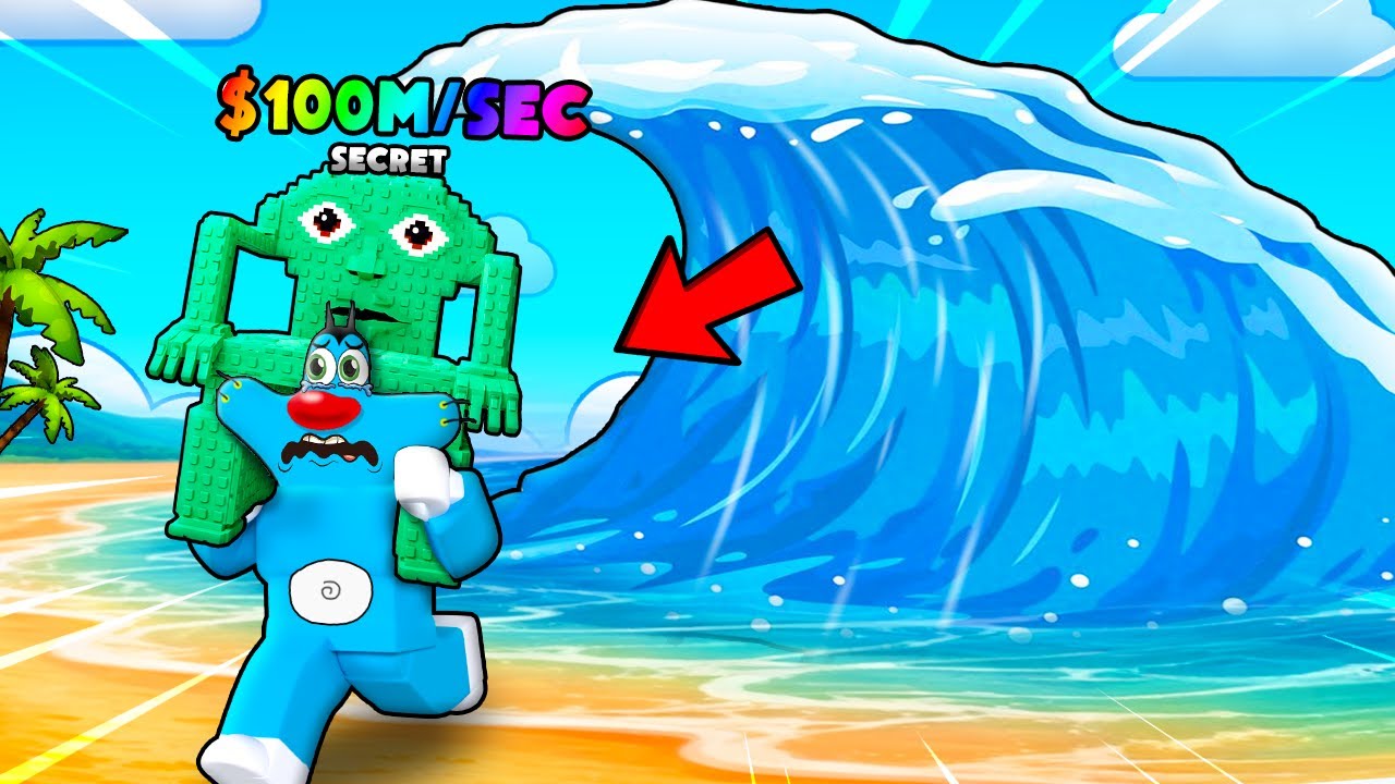 Saving Brainrot From Tsunami In Roblox ft.Oggy