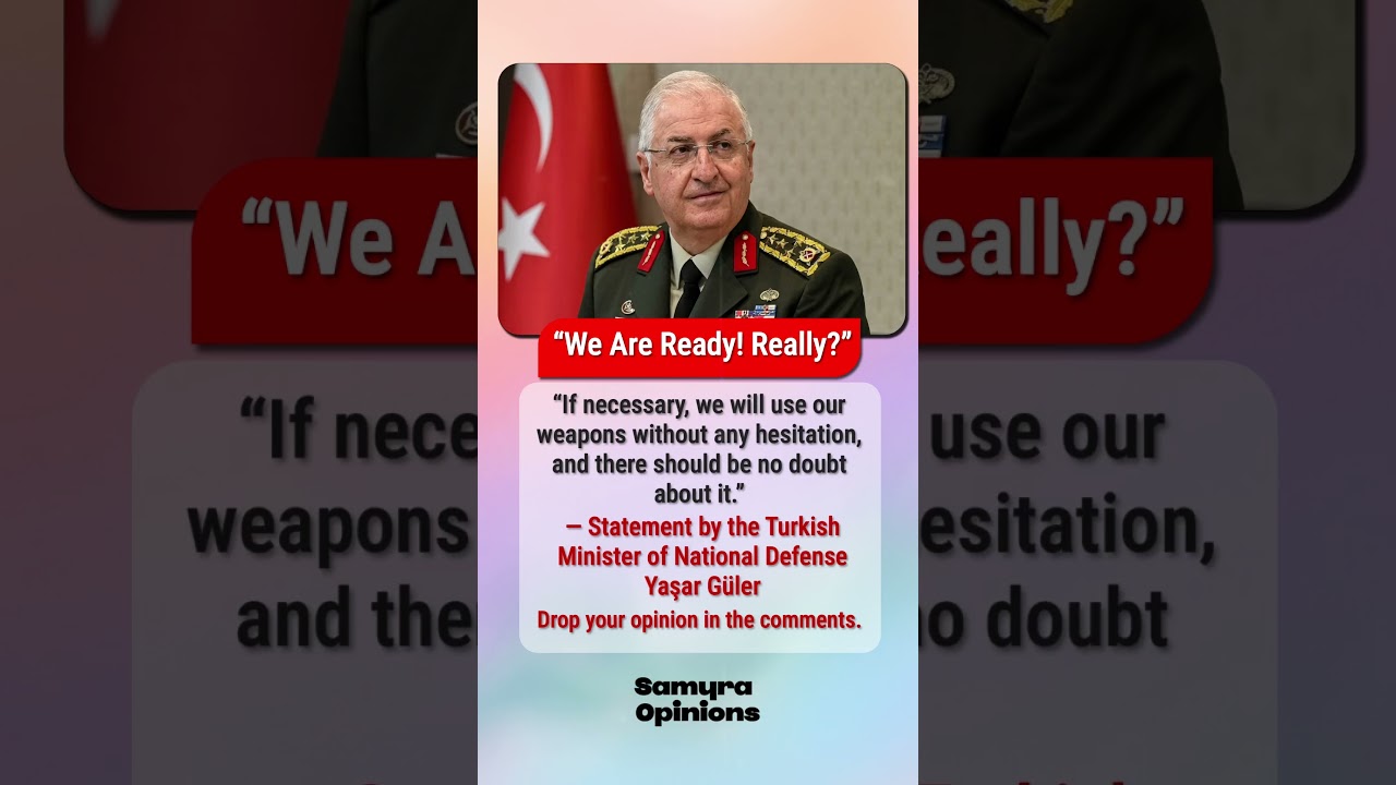Turkey Issues Strong Warning? Defense Minister&rsquo;s Statement Goes Viral #trendingnow #geopolitics