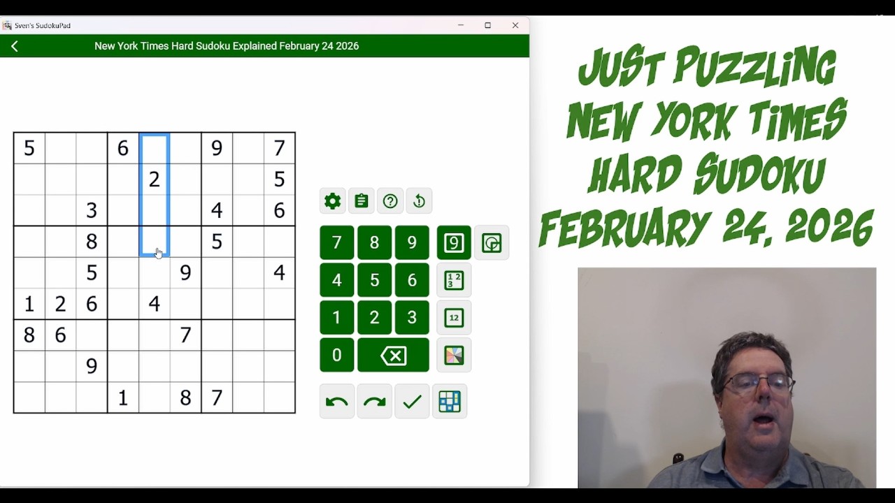 New York Times Hard Sudoku February 24 2026